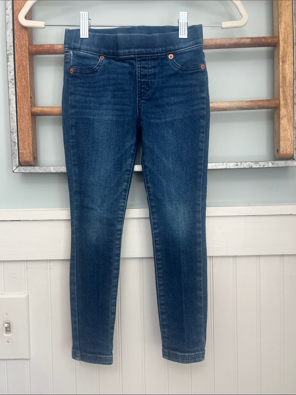 Vineyard Vines girls denim leggings jeans so: 6 pill up with adjustable waists